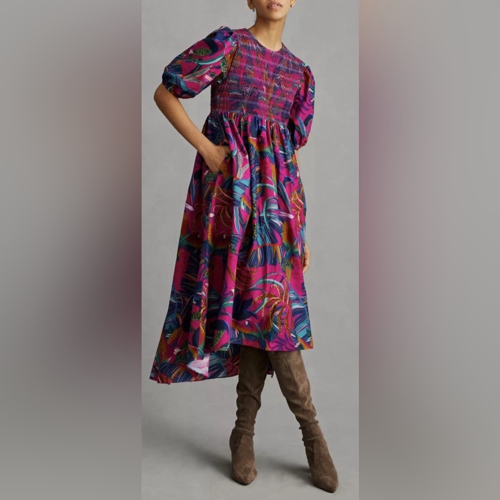 Preowned Farm Rio High Low Dress Size L